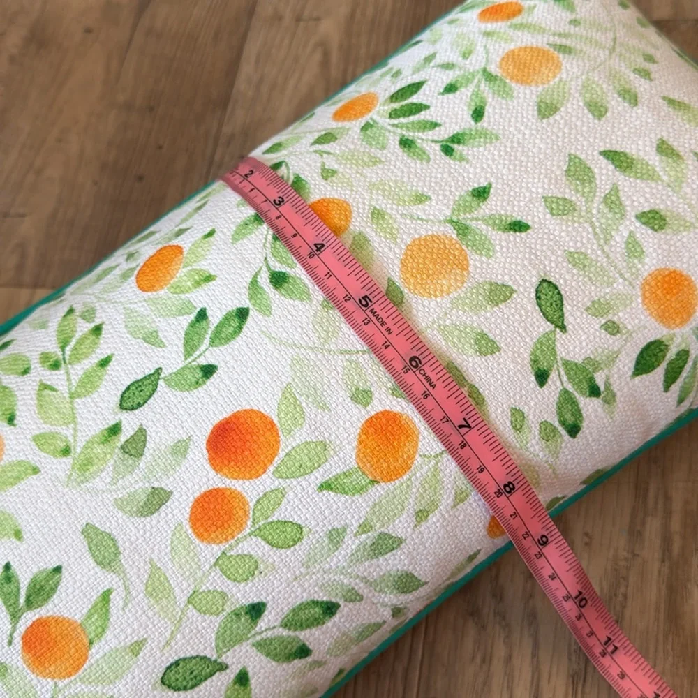 NWT Brisa & Home World Traveler Collection Peaches Pillow Cotton 9”x19”